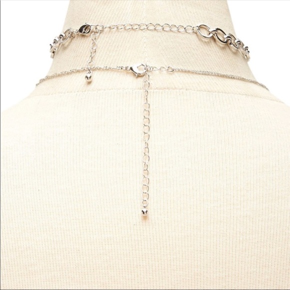 Geometric tear drop necklace and choker - Picture 3 of 3